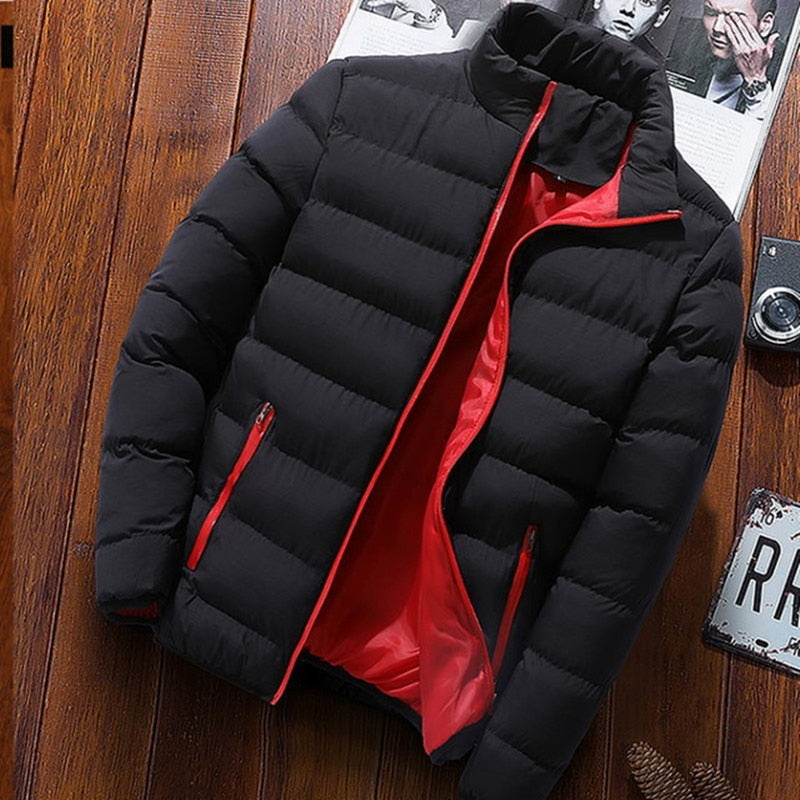 2019 Men Casual Hooded Parka Salomon Printed Winter