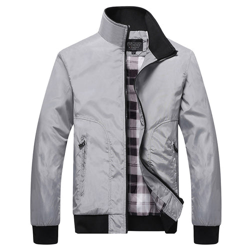 JAYCOSIN Men's Coats Men Patchwork Jacket Zipper Outwear